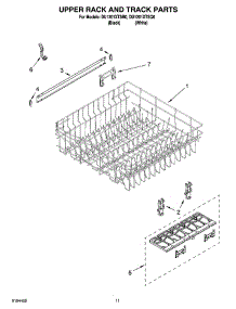 09 - Upper Rack And Track Parts parts for Whirlpool Dishwasher DU1201XTSQ0 from AppliancePartsPros.com