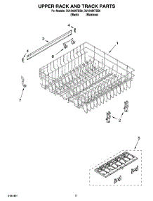 09 - Upper Rack And Track Parts parts for Whirlpool Dishwasher DU1248XTSB0 from AppliancePartsPros.com