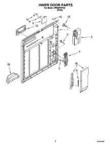 02 - Inner Door Parts parts for Whirlpool Dishwasher DP940PWPQ2 from AppliancePartsPros.com