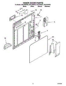 02 - Inner Door Parts parts for Whirlpool Dishwasher DU915PWPT2 from AppliancePartsPros.com