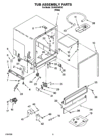 03 - Tub Assembly Parts parts for Whirlpool Dishwasher DU400SWKW2 from AppliancePartsPros.com