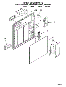 02 - Inner Door Parts parts for Whirlpool Dishwasher DU945PWPT2 from AppliancePartsPros.com
