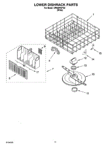 07 - Lower Dishrack Parts, Optional Parts (Not Included) parts for Whirlpool Dishwasher DP940PWPQ2 from AppliancePartsPros.com