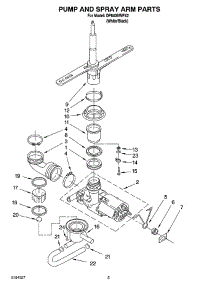 04 - Pump And Spray Arm Parts parts for Whirlpool Dishwasher DP840SWPX2 from AppliancePartsPros.com