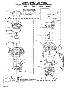 04 - Pump And Motor Parts parts for Whirlpool Dishwasher DU945PWPB2 from AppliancePartsPros.com