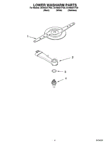 04 - Lower Washarm Parts parts for Whirlpool Dishwasher DU1065XTPB0 from AppliancePartsPros.com