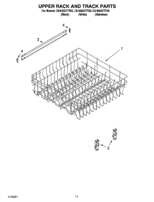 09 - Upper Rack And Track Parts parts for Whirlpool Dishwasher DU1065XTPB0 from AppliancePartsPros.com