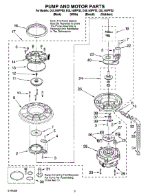 04 - Pump And Motor Parts parts for Whirlpool Dishwasher DUL140PPB2 from AppliancePartsPros.com