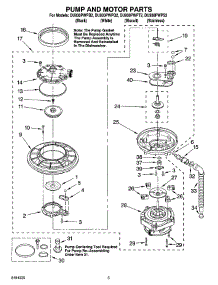 04 - Pump And Motor Parts parts for Whirlpool Dishwasher DU930PWPS2 from AppliancePartsPros.com