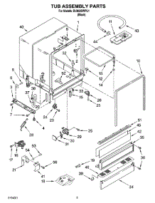 03 - Tub Assembly Parts parts for Whirlpool Dishwasher DU850SWPU1 from AppliancePartsPros.com