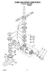 04 - Pump And Spray Arm Parts parts for Whirlpool Dishwasher DU851SWPS2 from AppliancePartsPros.com