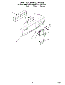 02 - Control Panel Parts parts for Whirlpool Dishwasher DU1065XTPQ0 from AppliancePartsPros.com