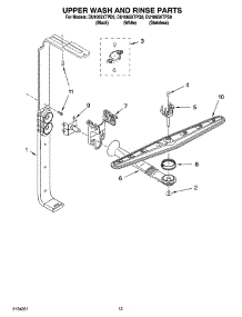 10 - Upper Wash And Rinse Parts parts for Whirlpool Dishwasher DU1065XTPS0 from AppliancePartsPros.com