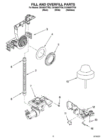 06 - Fill And Overfill Parts parts for Whirlpool Dishwasher DU1065XTPQ0 from AppliancePartsPros.com