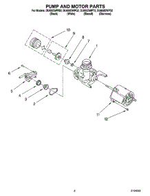 05 - Pump And Motor Parts parts for Whirlpool Dishwasher DU850SWPB2 from AppliancePartsPros.com