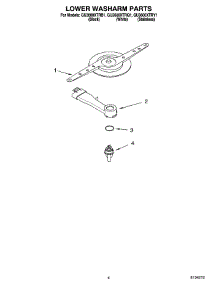 04 - Lower Washarm Parts parts for Whirlpool Dishwasher GU3600XTRY1 from AppliancePartsPros.com