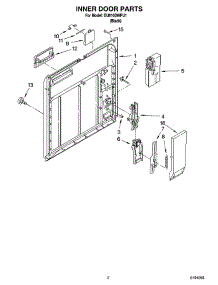 02 - Inner Door Parts parts for Whirlpool Dishwasher DU810SWPU1 from AppliancePartsPros.com