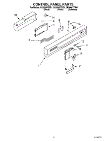 02 - Control Panel Parts parts for Whirlpool Dishwasher GU3600XTRQ1 from AppliancePartsPros.com