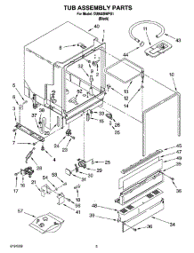 03 - Tub Assembly Parts parts for Whirlpool Dishwasher DU840SWPU1 from AppliancePartsPros.com