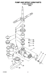 04 - Pump And Spray Arm Parts parts for Whirlpool Dishwasher DU840SWPU1 from AppliancePartsPros.com
