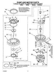 04 - Pump And Motor Parts parts for Whirlpool Dishwasher DUL140PPB1 from AppliancePartsPros.com