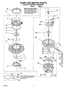 04 - Pump And Motor Parts parts for Whirlpool Dishwasher DU948PWPB1 from AppliancePartsPros.com