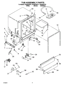 03 - Tub Assembly Parts parts for Whirlpool Dishwasher DU840SWPT1 from AppliancePartsPros.com