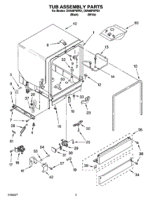 03 - Tub Assembly Parts parts for Whirlpool Dishwasher DU948PWPQ1 from AppliancePartsPros.com