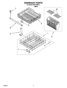 06 - Dishrack Parts, Optional Parts (Not Included) parts for Whirlpool Dishwasher DU811SWPU2 from AppliancePartsPros.com