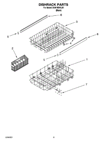06 - Dishrack Parts, Optional Parts (Not Included) parts for Whirlpool Dishwasher DU018DWLB1 from AppliancePartsPros.com