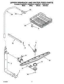 05 - Upper Dishrack And Water Feed Parts parts for Whirlpool Dishwasher DU930PWPT1 from AppliancePartsPros.com