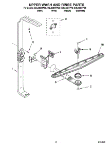 10 - Upper Wash And Rinse Parts parts for Whirlpool Dishwasher DUL240XTPQ6 from AppliancePartsPros.com