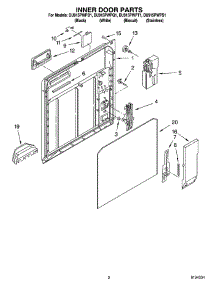 02 - Inner Door Parts parts for Whirlpool Dishwasher DU915PWPT1 from AppliancePartsPros.com