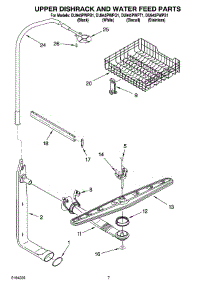 05 - Upper Dishrack And Water Feed Parts parts for Whirlpool Dishwasher DU945PWPS1 from AppliancePartsPros.com