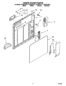 02 - Inner Door Parts parts for Whirlpool Dishwasher DU930PWPS1 from AppliancePartsPros.com