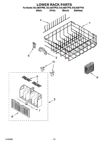 11 - Lower Rack Parts, Optional Parts (Not Included) parts for Whirlpool Dishwasher DUL240XTPS6 from AppliancePartsPros.com