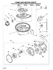 08 - Pump And Motor Parts parts for Whirlpool Dishwasher DUL240XTPB6 from AppliancePartsPros.com