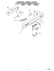 02 - Control Panel Parts parts for Whirlpool Dishwasher GU3600XTRB0 from AppliancePartsPros.com