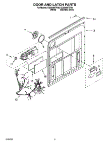03 - Door And Latch Parts parts for Whirlpool Dishwasher GU2548XTPS6 from AppliancePartsPros.com