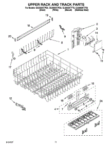 09 - Upper Rack And Track Parts parts for Whirlpool Dishwasher GU2600XTPQ6 from AppliancePartsPros.com