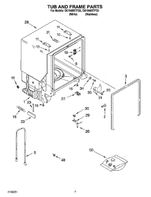 07 - Tub And Frame Parts parts for Whirlpool Dishwasher DU1048XTPS3 from AppliancePartsPros.com