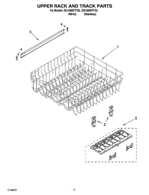 09 - Upper Rack And Track Parts parts for Whirlpool Dishwasher DU1048XTPS3 from AppliancePartsPros.com