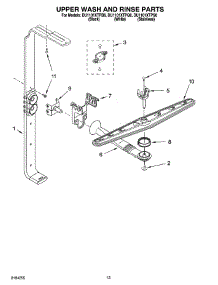 10 - Upper Wash And Rinse Parts parts for Whirlpool Dishwasher DU1101XTPB6 from AppliancePartsPros.com