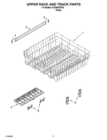 09 - Upper Rack And Track Parts parts for Whirlpool Dishwasher DUC600XTPQ6 from AppliancePartsPros.com