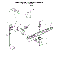 10 - Upper Wash And Rinse Parts parts for Whirlpool Dishwasher DUC600XTPQ6 from AppliancePartsPros.com