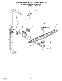 10 - Upper Wash And Rinse Parts parts for Whirlpool Dishwasher DU1048XTPQ3 from AppliancePartsPros.com