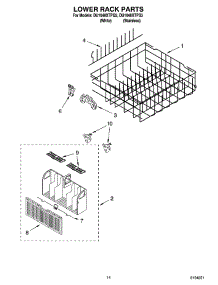 11 - Lower Rack Parts, Optional Parts (Not Included) parts for Whirlpool Dishwasher DU1048XTPQ3 from AppliancePartsPros.com