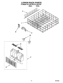 11 - Lower Rack Parts, Optional Parts (Not Included) parts for Whirlpool Dishwasher DU1148XTPB6 from AppliancePartsPros.com