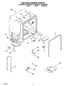 07 - Tub And Frame Parts parts for Whirlpool Dishwasher DU1101XTPQ6 from AppliancePartsPros.com