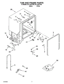 07 - Tub And Frame Parts parts for Whirlpool Dishwasher DU1148XTPQ6 from AppliancePartsPros.com